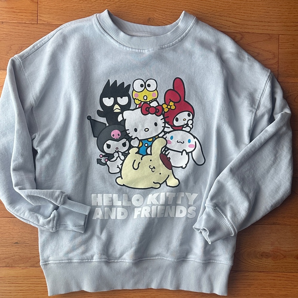 Zara Light Blue Hello Kitty & Friends Sweatshirt